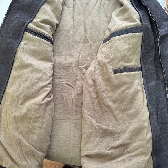 COLUMBIA‎ Mens Brown Leather Jacket Size XL in very good condition - Picture 3 of 16